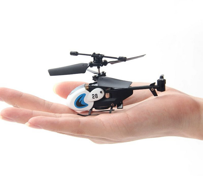 초미니 헬리콥터 원격 조종 접이식 장비 드론 옐로우 기본, 화이트