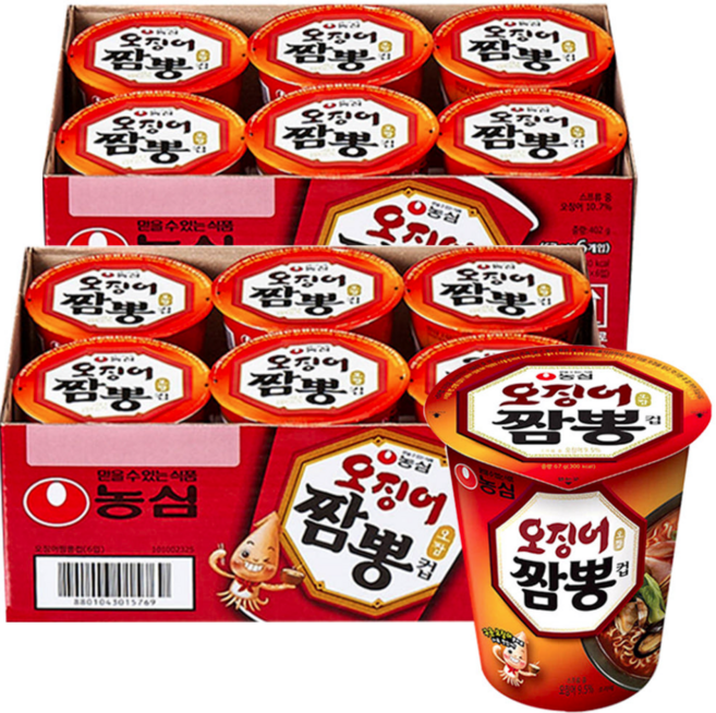 농심 오징어짬뽕컵 67g 24개