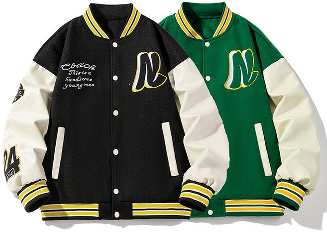 Sevenmoon봄 가을 여름 야구 점퍼 남 루즈핏 캐주얼 커플 점퍼