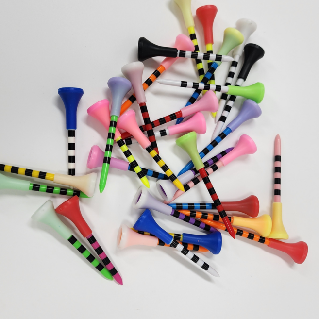 골프 플라스틱 눈금 롱티 (83mm) 중티 (70mm) 티샷 플라스틱 골프티, 20개