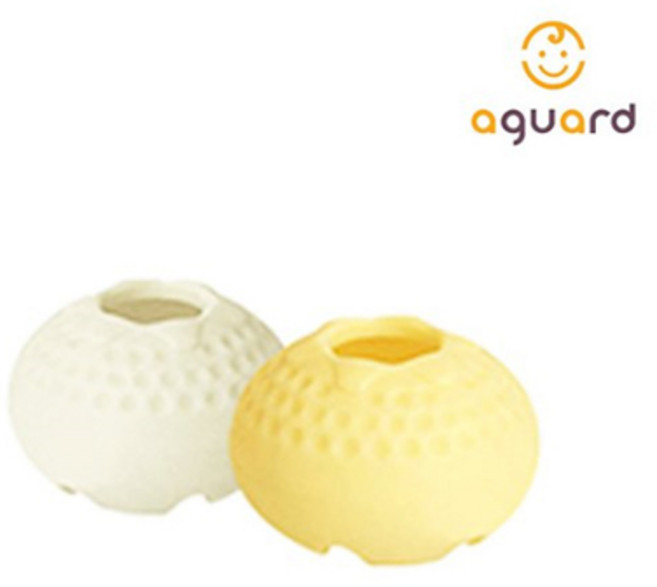 아가드 안전 문고리 커버 원형 1개입, 연노랑, 1개