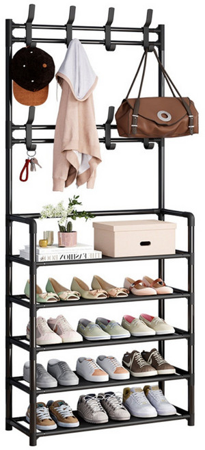 철제행거 4단 5단 2color 드레스룸 원룸 의류수납 옷걸이 신발진열대 조립식, 화이트 4단