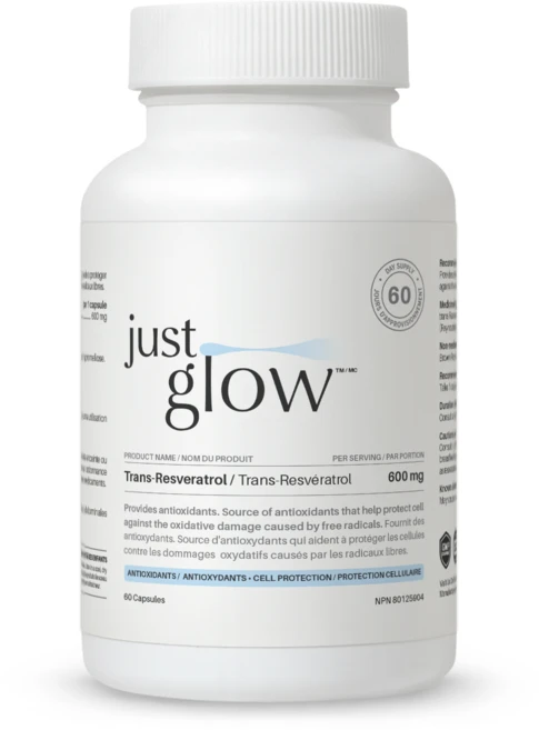 저스트글로우 트랜스 레스베라트롤 600mg, 60정, 1개 - 쿠팡