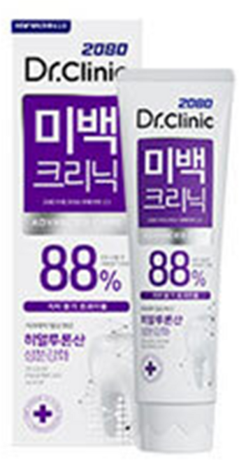 2080 닥터크리닉 미백케어 치약 120g 4개