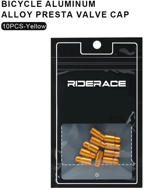 라이더레이스 자전거 타이어 밸브 캡 알루미늄 합금 CNC MTB 로드 바이크 튜브 타이어 노즐 커버 FV 프레스타 밸브 방진, [03] gold 10pcs
