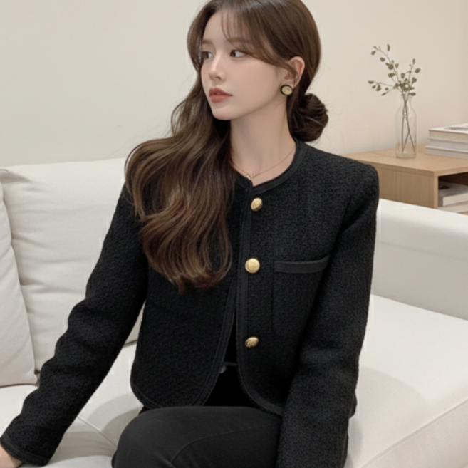 로엔느 트위드 자켓 여성 결혼식 하객룩 여자 오피스룩