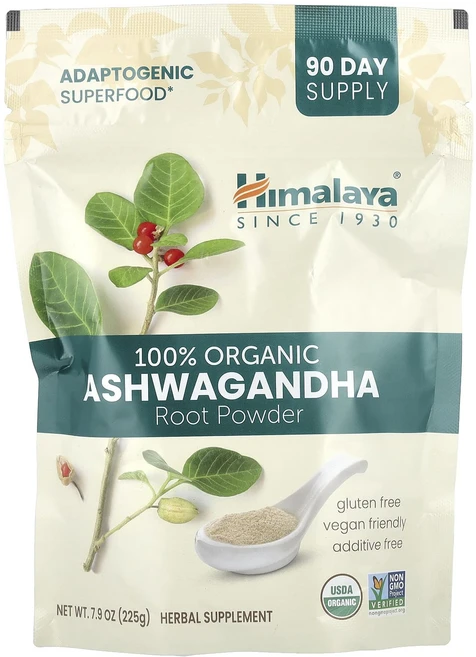 Himalaya 100% 유기농 아슈와간다 뿌리가루 225g(7.9oz), Himalaya100유기농아슈와간다뿌리가루225g79o, 225g, 1개 - 쿠팡