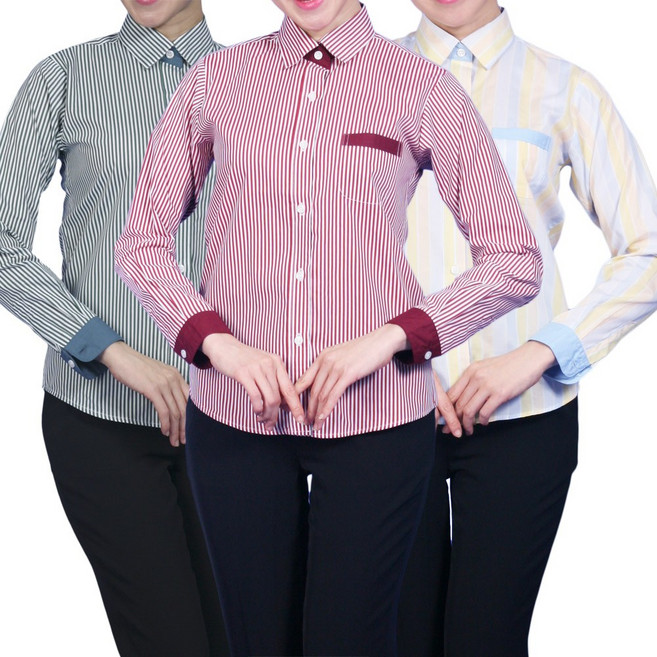 여자 스트라이프 체인점 서빙복 유니폼 단체복 BS18