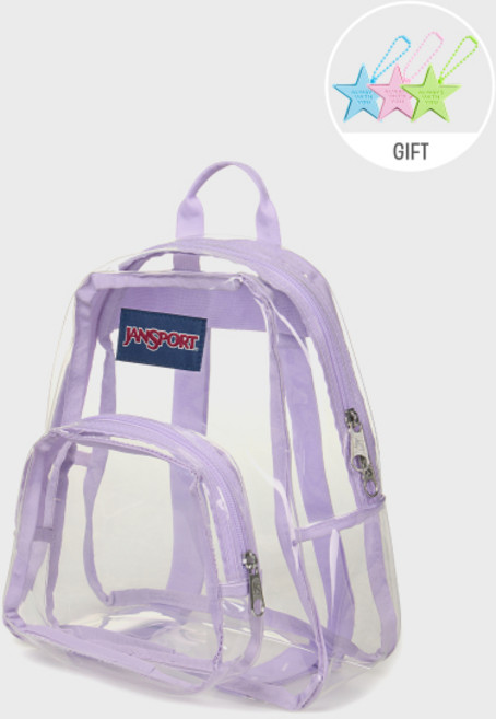 잔스포츠 JANSPORT [별 클릭커 키링 ] 클리어 미니팩 PASTEL LILAC JS0A85VW5M9 208587