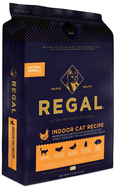 REGAL 芮格爾 天然貓糧 12磅 室內貓配方 雞肉魚肉, 1個, 芮格爾貓糧-RC3室內貓 雞&魚肉12磅