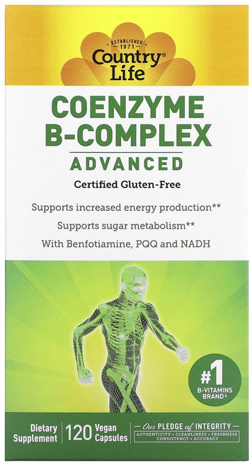 컨트리라이프 코엔자임 B-컴플렉스 어드밴스드 베지테리안 캡슐, 1개