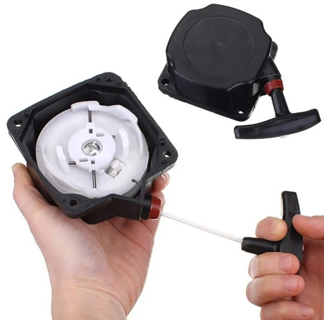 유니버설 풀스타트 리코일 풀 스타터 브러시 커터 스트리머 스타트 잔디 깎기 기계 부품 블랙, 01 빠른