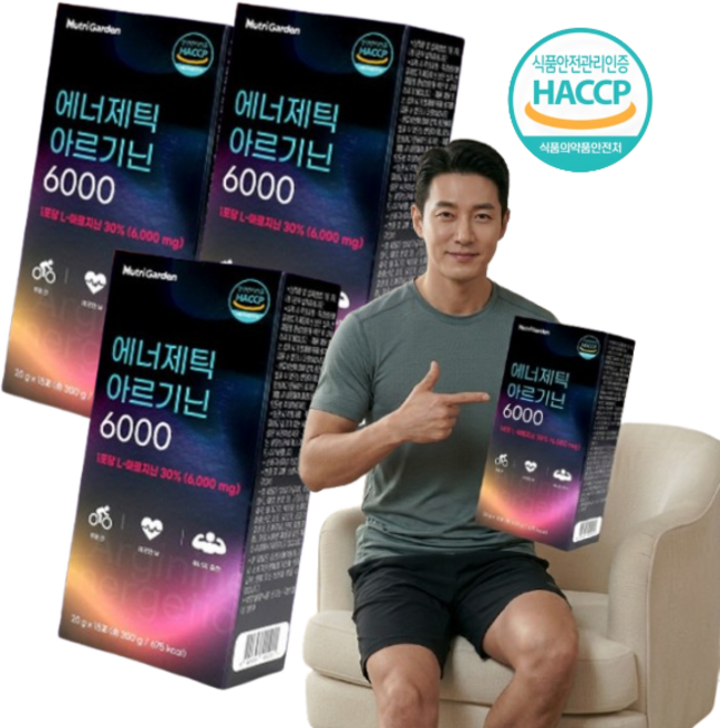 에너제틱 엘 아르기닌 6000 고함량 아르지닌 타우린 비타민c 액상형 HACCP 인증, 300g