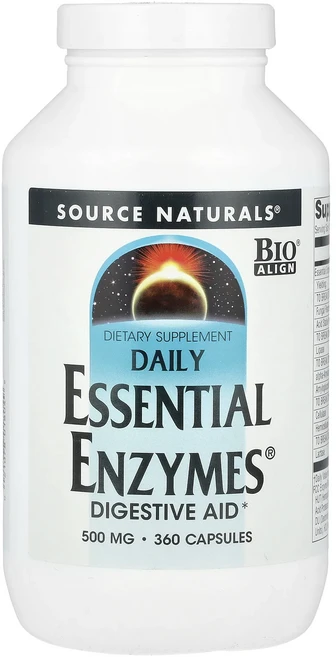 새해 첫좋은선물 Source Naturals Daily Essential Enzymes® 500mg 캡슐 360정 제대로 할인합니다, SourceNaturalsDailyEssentialEn, 1개 - 쿠팡