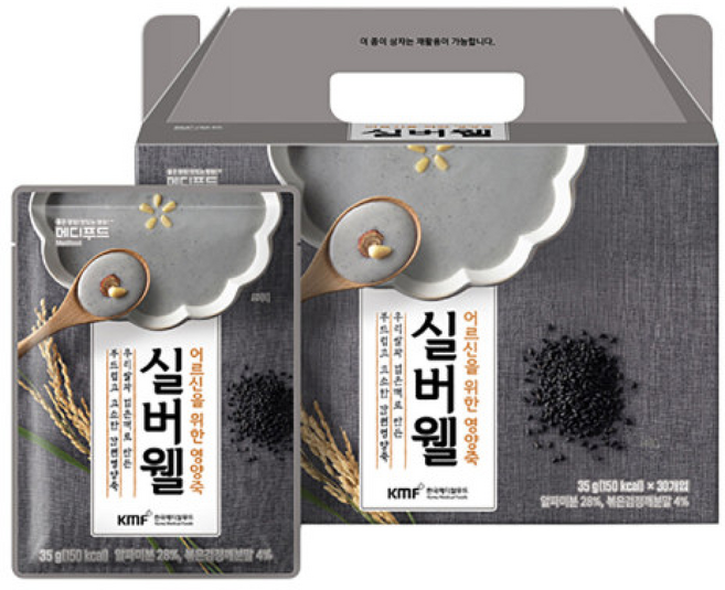 메디푸드 실버웰영양죽 검은깨맛 식사대용식, 30개, 35g