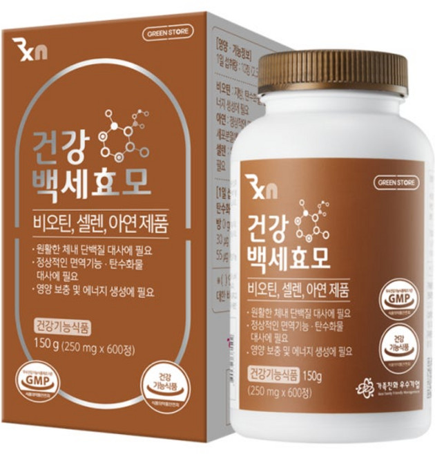 그린스토어 건강백세효모, 6개, 600정