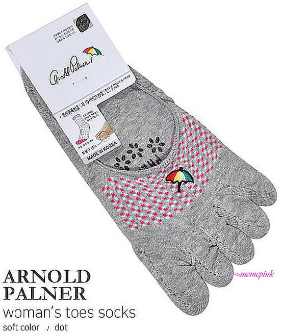 아놀드파마 여성 무좀예방 숙녀 미끄럼방지 발가락 5족 여자 덧신 양말pqr733