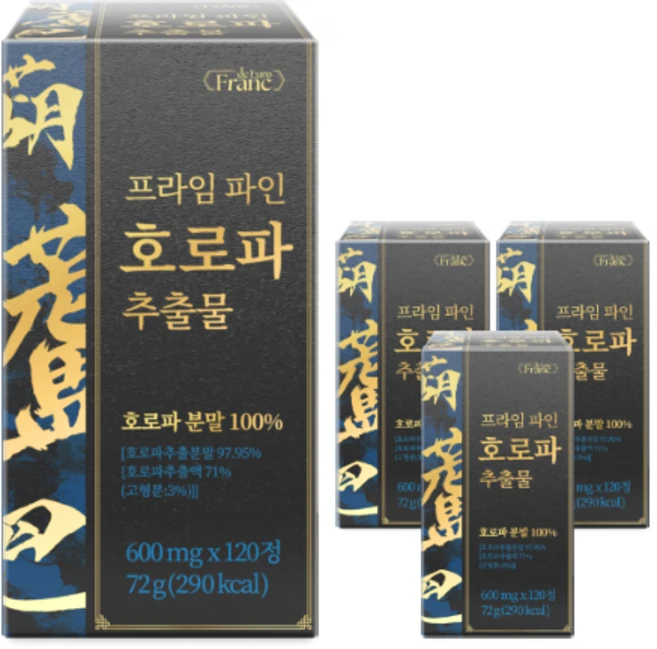 프라임파인 호로파 추출물 캡슐 [호로파 분말 100%], 4개, 120정 - 쿠팡