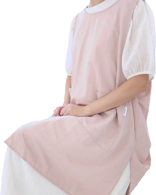 룩엣홈 어린이집 유치원 선생님 엉덩이 덮는 빅사이즈 가벼운 여름 앞치마, 베이비핑크(babypink), 1개