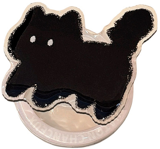 코즈 귀여운 맥세이프 그립톡 스마트톡 자석거치대, 1개, 08. 까망냥이 전신