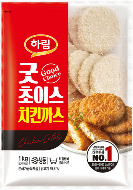 하림 굿초이스치킨까스 1kg 1봉, 1개