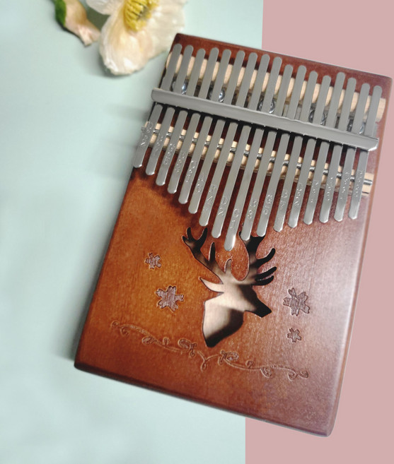 뮤직앤라우라 고급 월넛 AK-08 17음계 칼림바 어쿠스틱 입문용, AK-08(월넛), 1개