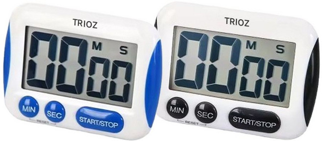 TRIOZ 쿠킹 디지털 주방 타이머 스톱워치 TT-291 hot*6499Os, 1개, 블루