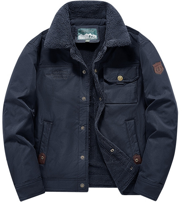 羊羔絨工裝外套 男生防風保暖軍裝外套