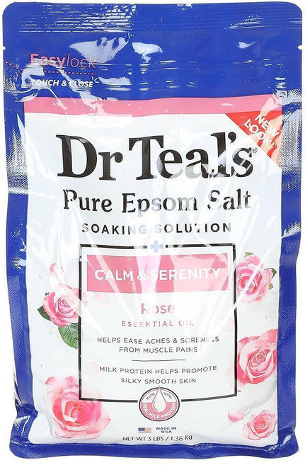 Dr Teal's 닥터틸즈 로즈 퓨어 엡셤 솔트 1.36kg 137902, 1개