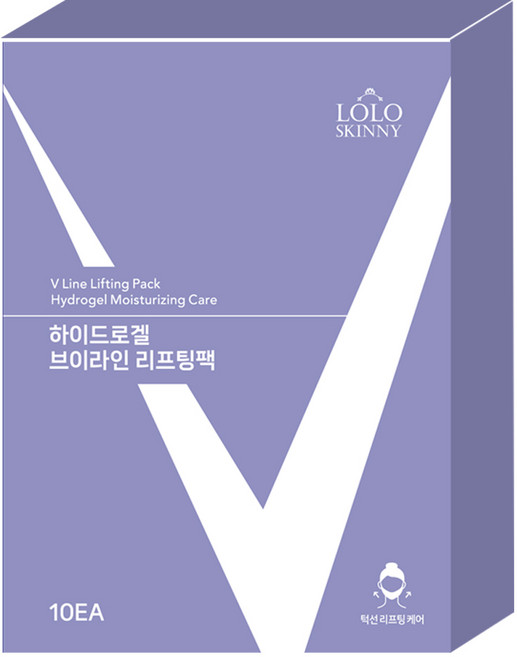 로로스키니 작은 얼굴 V라인 콜라겐 마스크 팩 팔자 주름 이중턱 리프팅 패치, 4개, 10개입