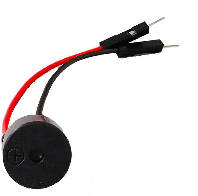 피에조 부저 능동형 점퍼선형 Active Buzzer 3~5V, 1개