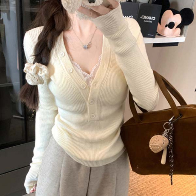 어반룩불 마리엘 버튼 골지 슬림 니트 가디건