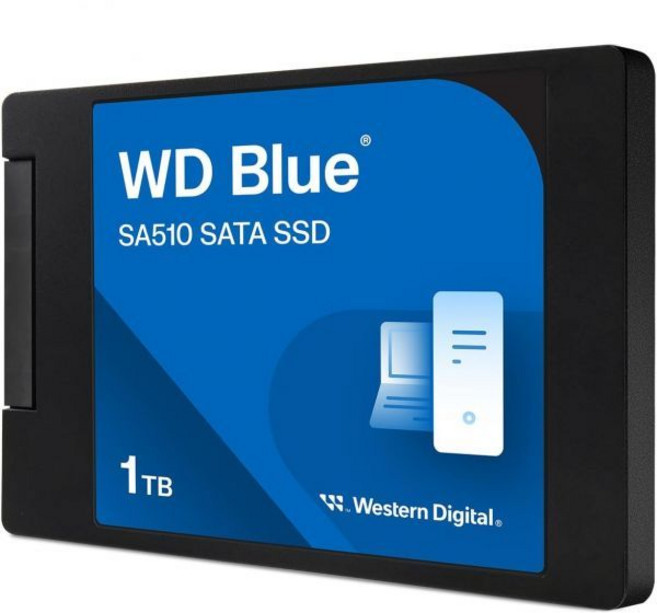 웨스턴 디지털 WDS100T3B0A-EC SA510 WD 블루 SATA SSD 내부 1TB 2.5인치(최대 560MB/s 쓰기 최대 520MB/s 읽기), 1 TB, SATA 2.5"