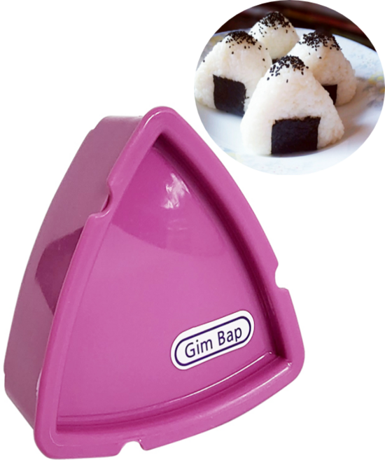 1+1 삼각김밥틀 주먹밥틀 오니기리 도시락 만들기, 퍼플, 1개