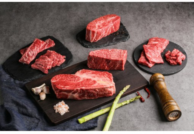 마장동 한우 살치살 늑간살 갈비살 양지 1등급 투뿔 구이용 국거리 부위별 골라담기, 양지(국거리) 100g (+5500원), 1개