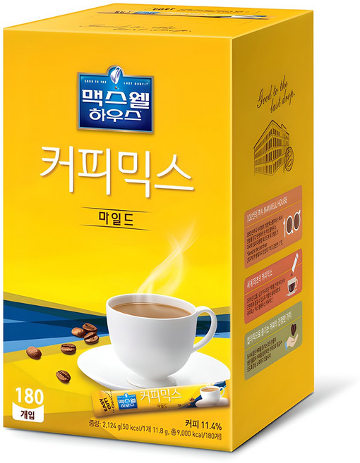 맥스웰하우스 마일드 커피믹스 스틱형, 11.8g, 180개입, 1개