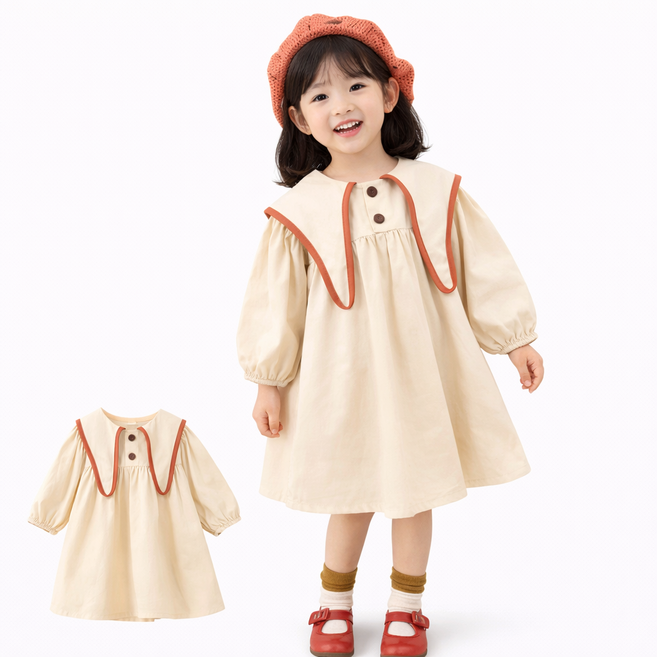 여아 원피스 공주 봄 가을 유아 드레스 생일 선물 화이트