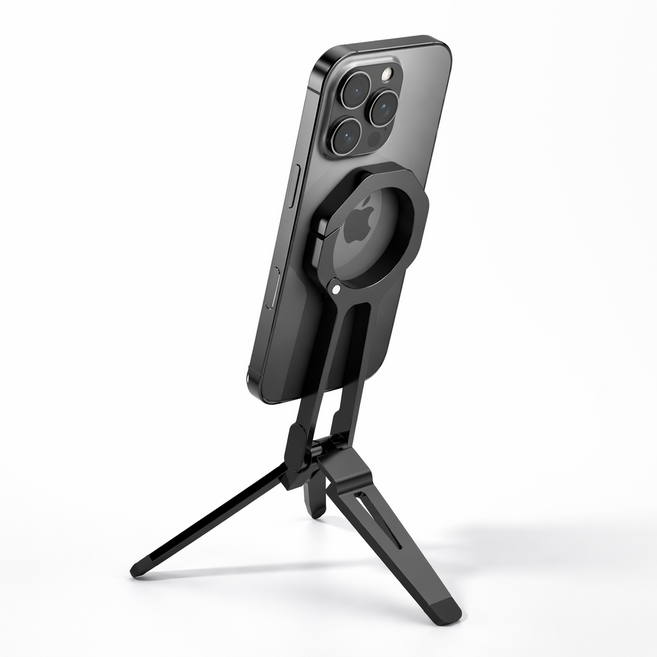 옥타기지 카라비너 맥세이프 휴대폰 삼각대, 1개, 블랙, M40