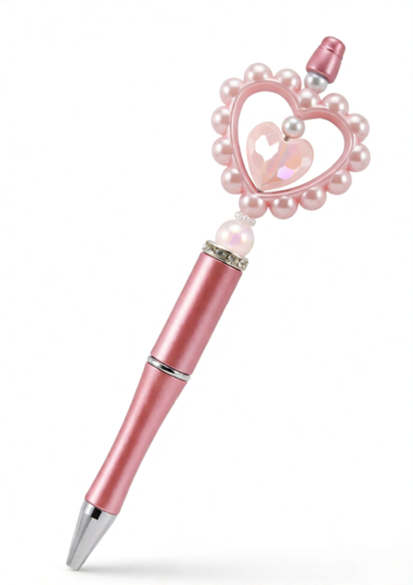 SNS 인기 볼꾸 DIY 볼펜 꾸미기 키트 세트, 1개, 분홍 로지하트