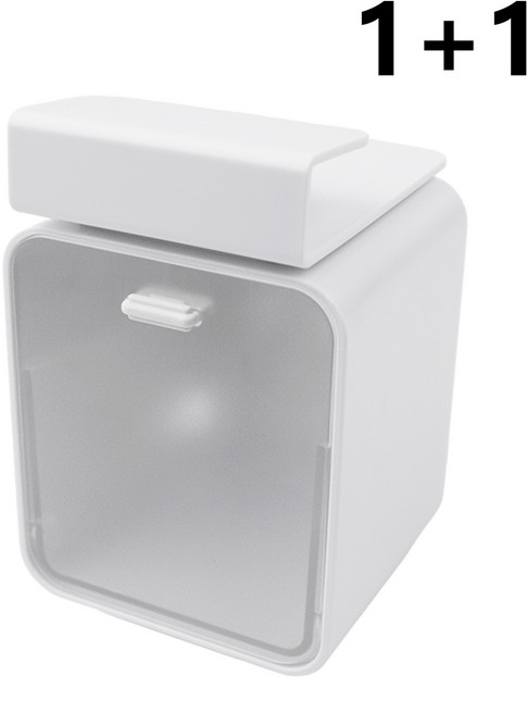 무광 적층식 거울장 걸이형 수납함, 2개, 화이트