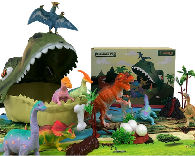 에센셜토이 공룡 장난감 피규어 세트 소프트 티렉스 티라노 사우루스 브라키오사우루스, 1세트