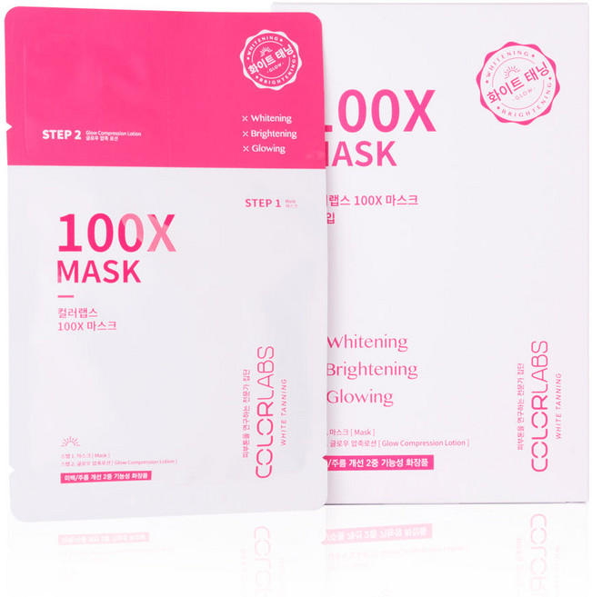 컬러랩스 화이트태닝 100X 투스텝 마스크팩, 1개입, 5개