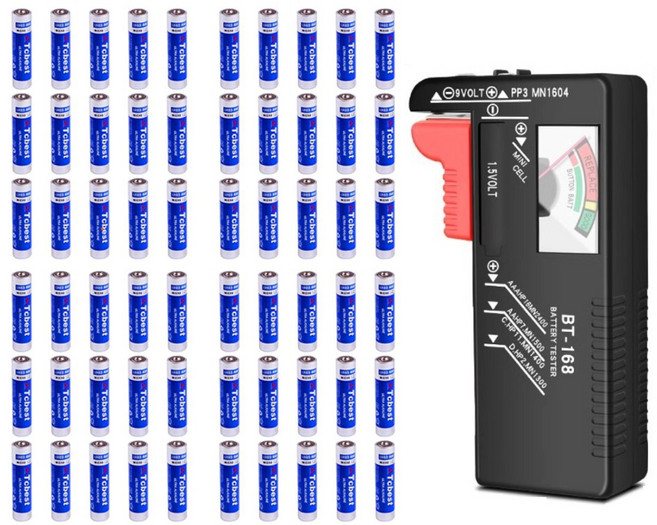 TCBEST AAA 1.5V 알카라인 건전지, 1개, 60개입