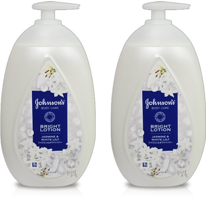 존슨즈 브라이트 바디로션 화이트 자스민&화이트 릴리, 2개, 500ml