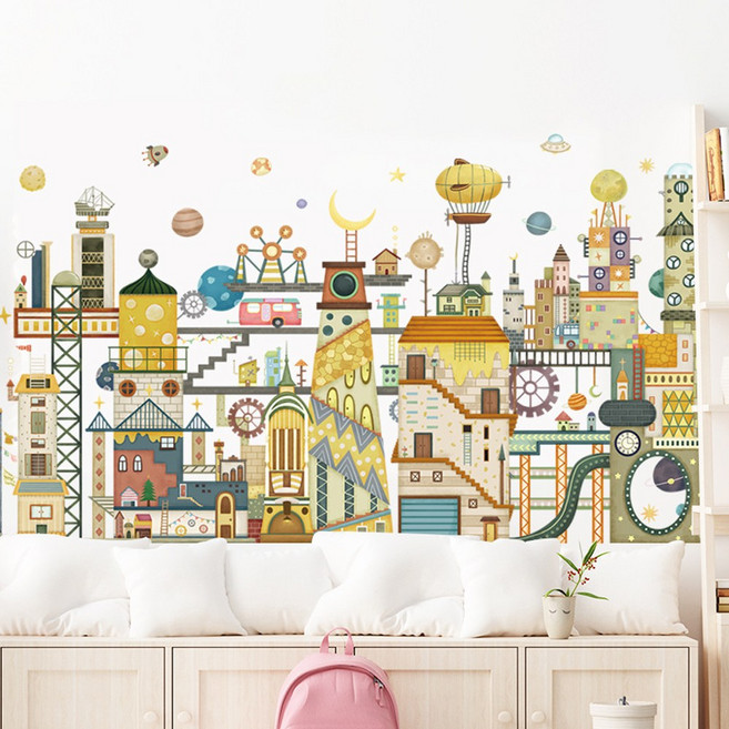 포트렘 포인트 스티커 아이방 벽 꾸미기, 02_도시탐험