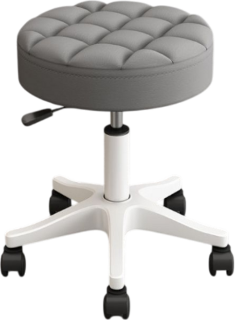 모네라 이동식 높이조절 원형 바퀴 의자, 그레이, 1개