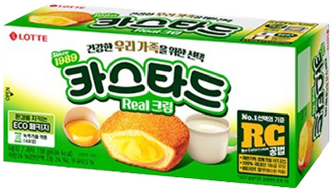 롯데제과 카스타드 리얼 크림, 138g, 4개