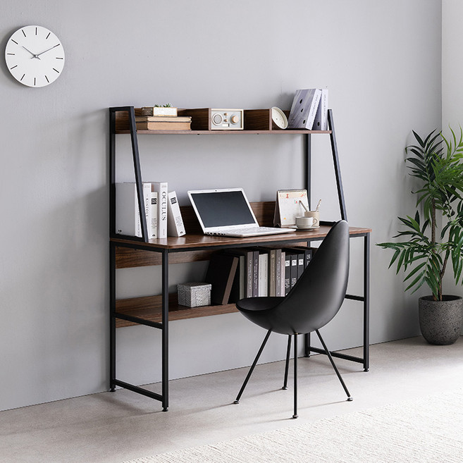 코세드 카라 선반 책상_800~1200 사이즈, 블랙_800L