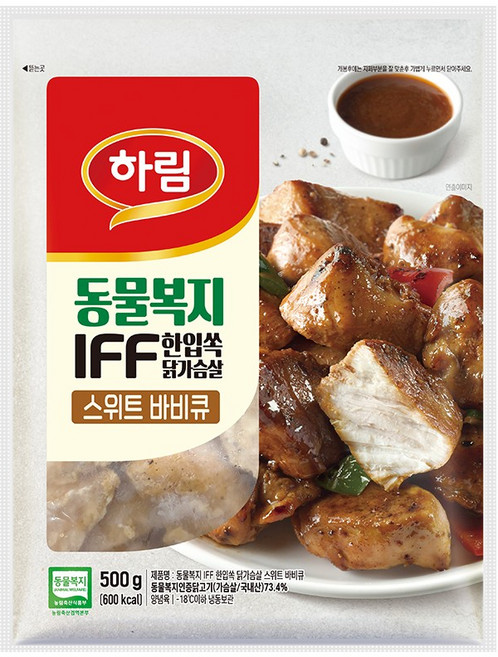 하림 IFF 한입쏙 닭가슴살 스위트바비큐 500g, 1개