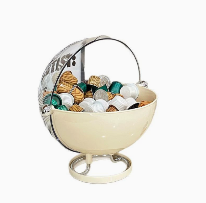 루멘마르스 다용도 캡슐 과일 바구니 소품 수납함, 1개, 화이트